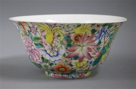 A Chinese thousand flower bowl, mark to the base, Diameter 20cm